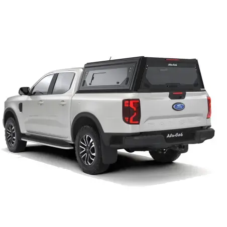 Hardtop Contour noir lisse avec fenêtre latérale Ford Ranger 2023+ Alu-Cab